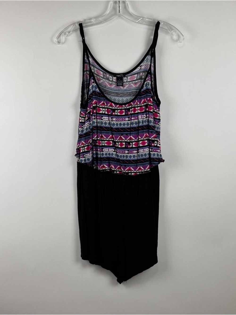 Rue 21 Bohemian Tribal Print Sleeveless Layered Romper